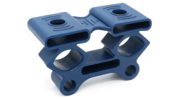 5x Premium Duo Haltekappen für Lattenroste | aufliegend | 50 mm Kappentiefe | feste Ausführung (blau)